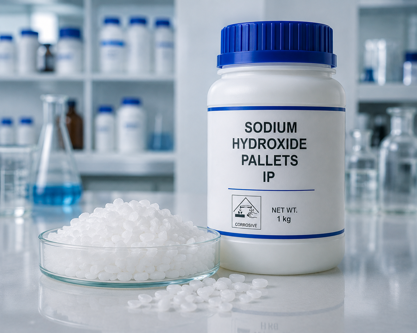 Sodium Hydroxide Pallets IP